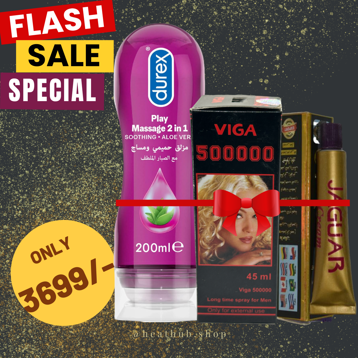 Pack Of 3 - Durex Play Massage 2 In 1 Lubricant + Spray Viga 500000 + –  HeatHub