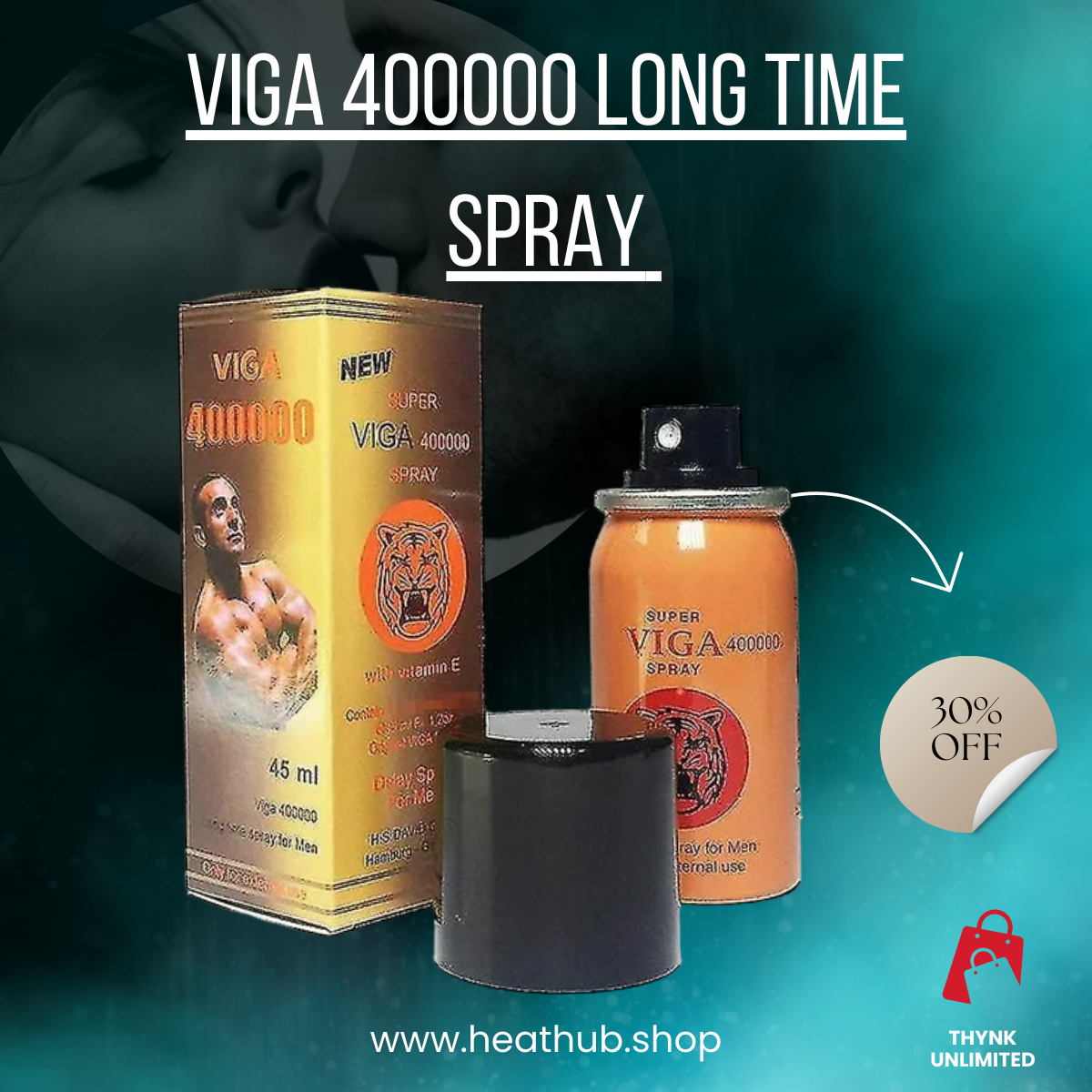 Viga 400000 Long Time Spray For Men 45ml - HeatHub