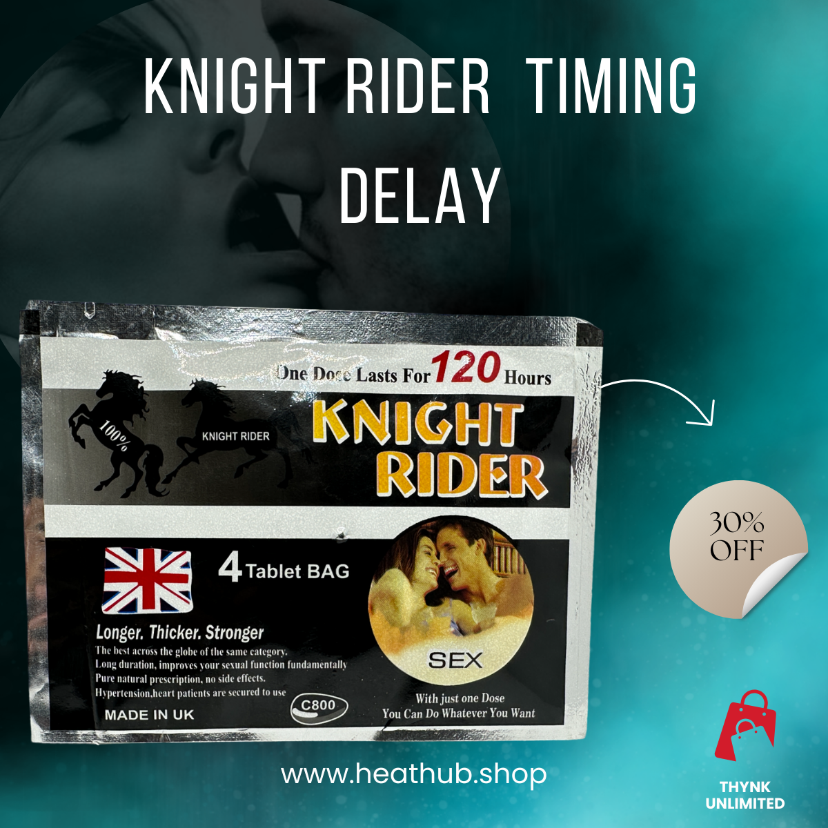 Knight Rider 4 Timing Delay Tablets For Men Imported Uk